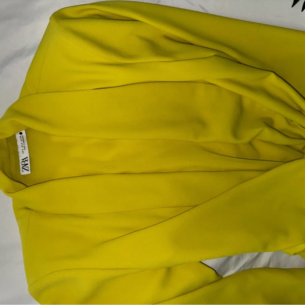 Vibrant Yellow Wrap Dress - Small - Picture 6 of 13